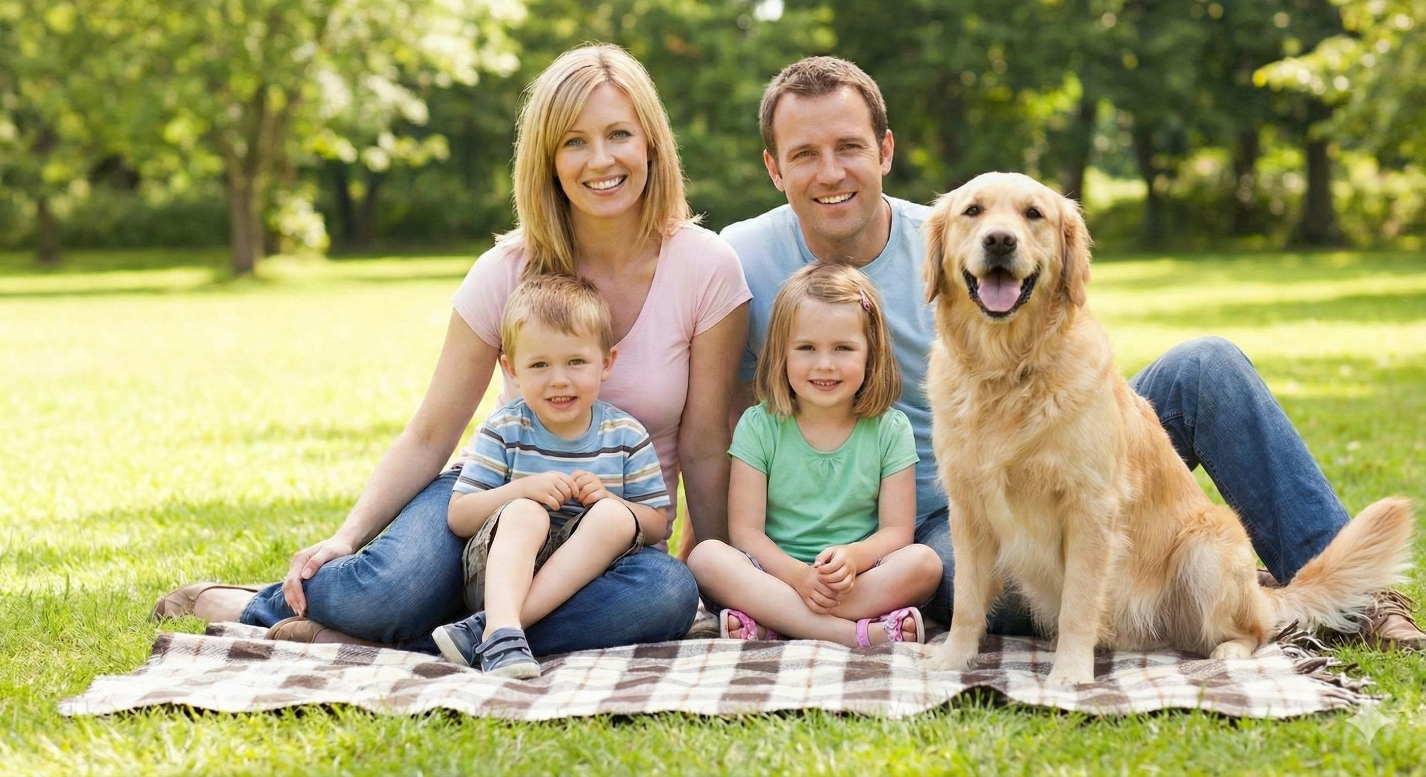 Original: A family photo turned into watercolour art and printed as a custom jigsaw puzzle